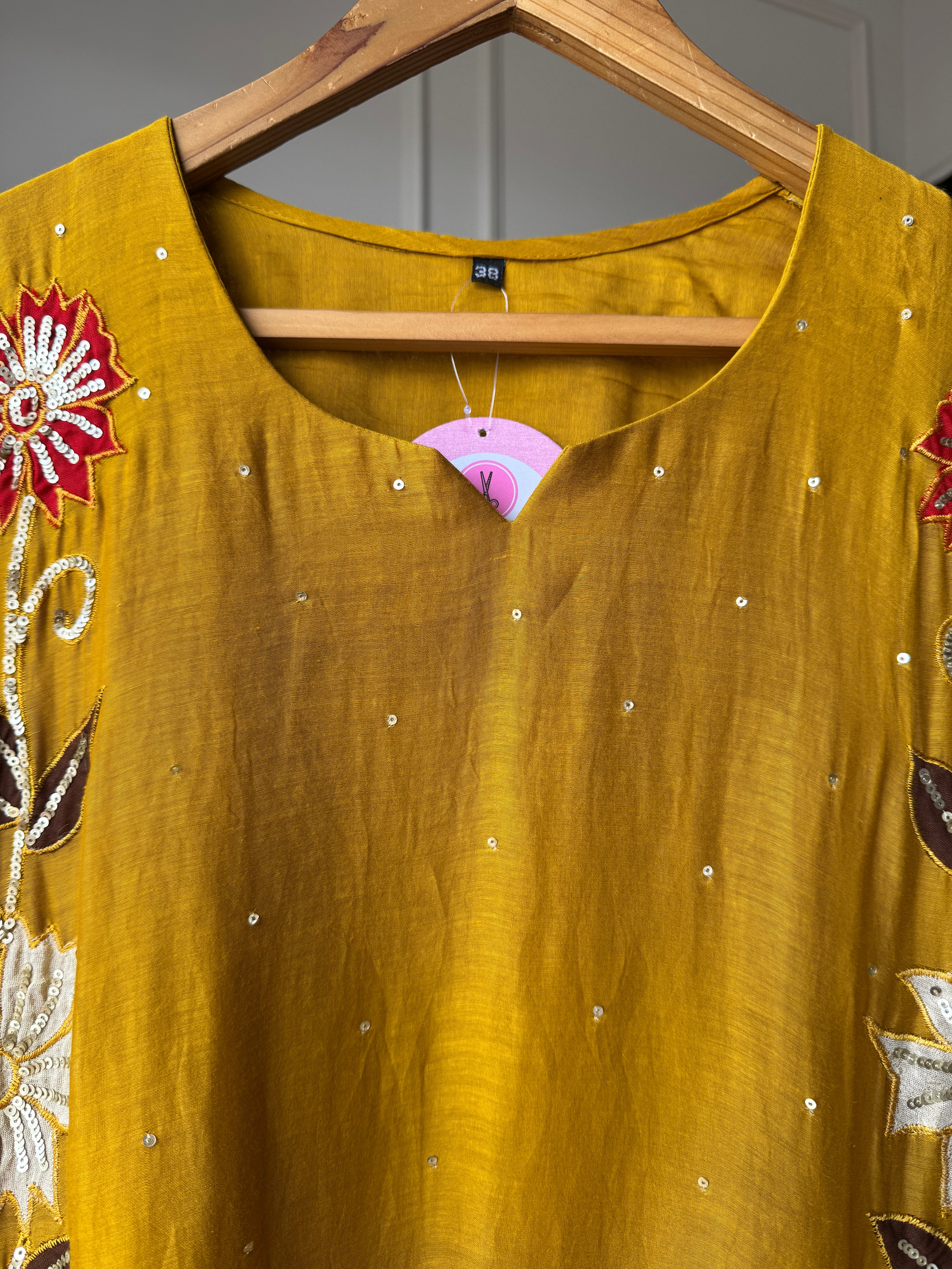 Bhavana Mul Chanderi Patchwork Dress