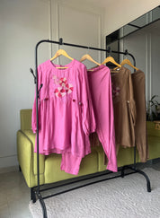 Aradhya Patchwork Mul Chanderi Coord Set