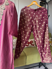 Sita Shimmer Tissue Handwork Dress