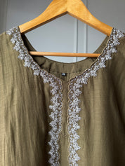 Megha Mul Chanderi Embroided Dress(Make to Order 12 days)