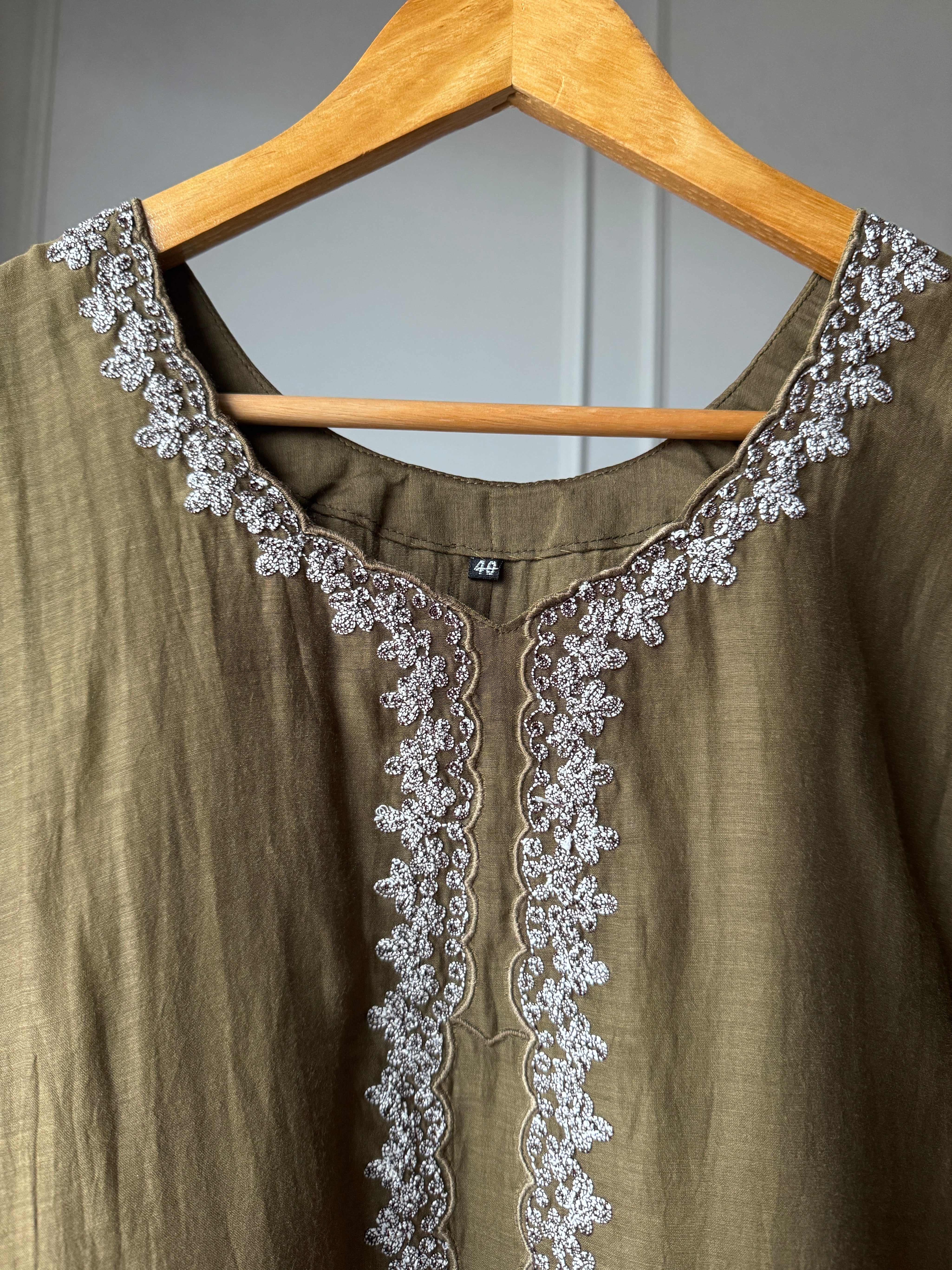 Megha Mul Chanderi Embroided Dress(Make to Order 12 days)