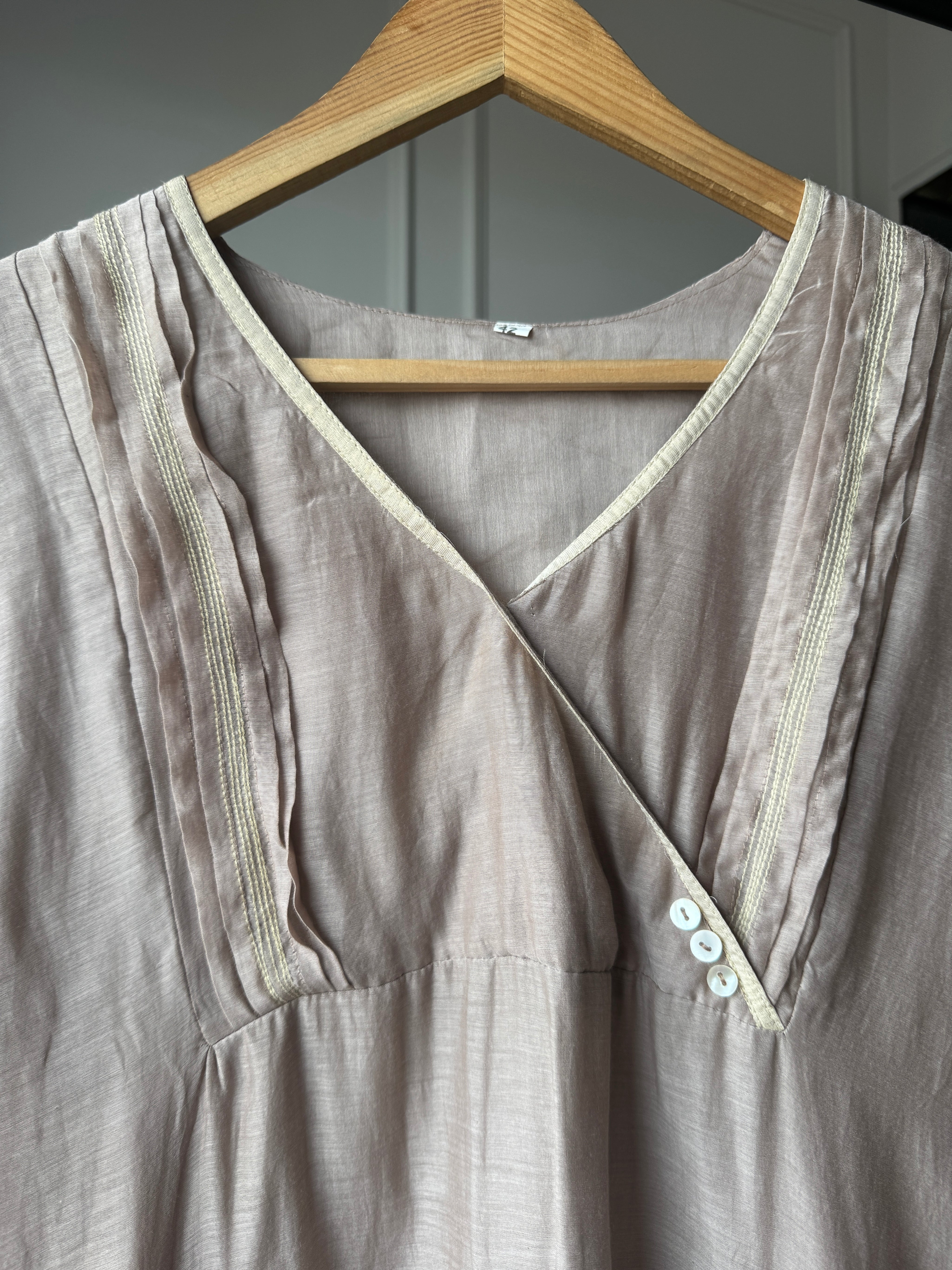 Gourika Embroided Mul Chanderi Dress