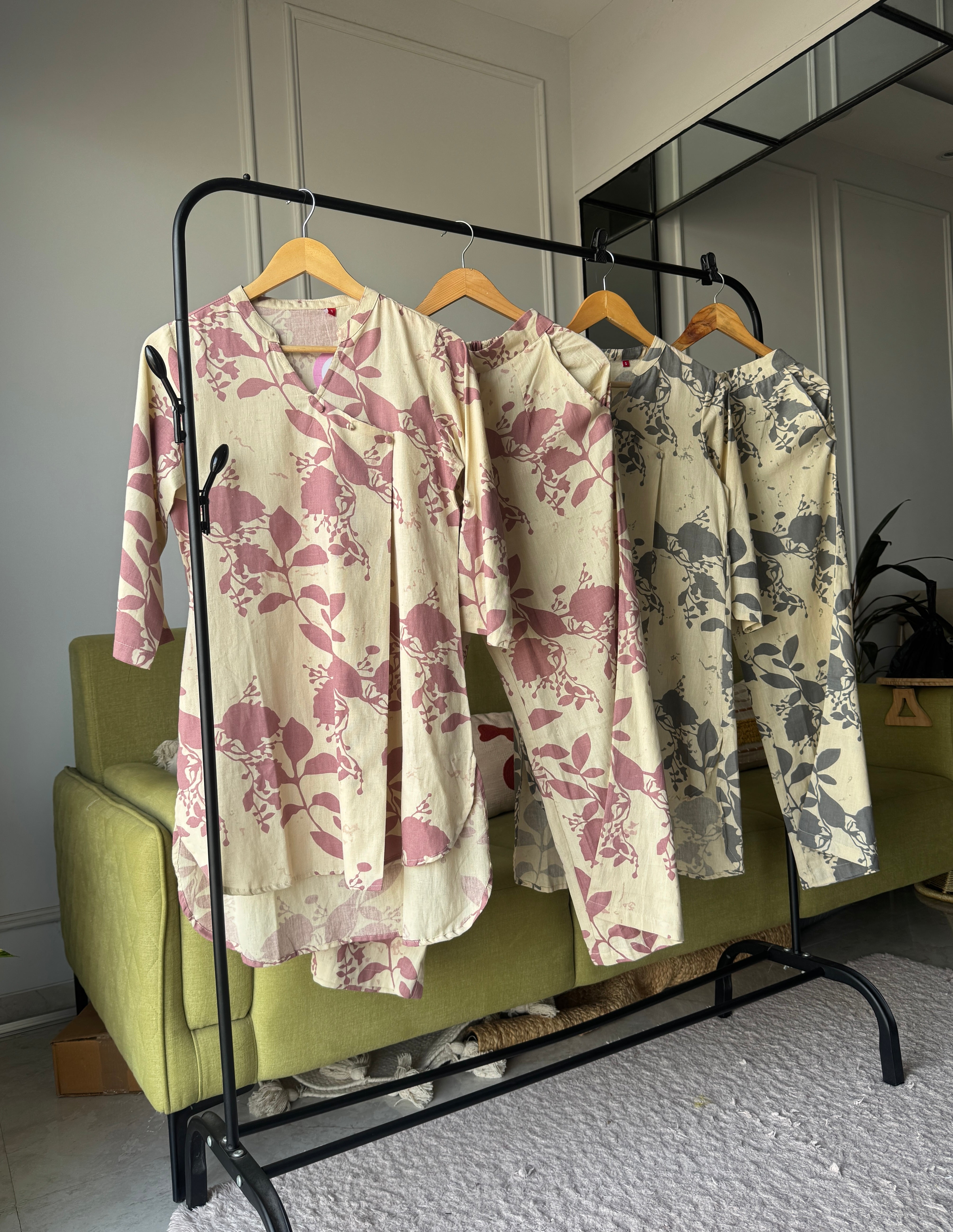 Jenisha Floral Linen Cotton Coord Set