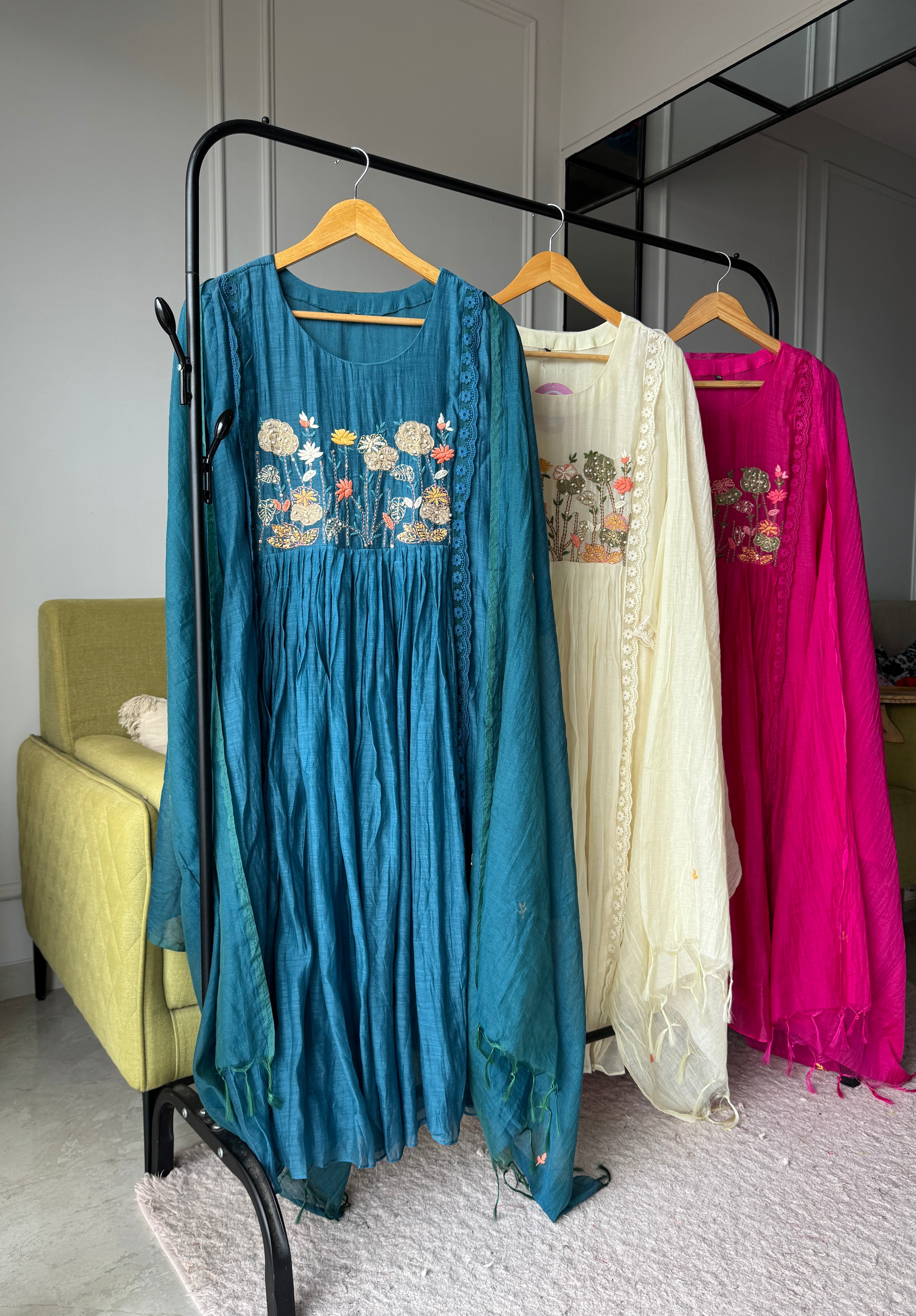 Gayatri Mul Chanderi Handwork Dress