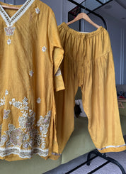 Swati Mul Chanderi Farshi Pants Dress