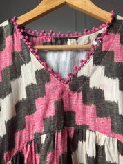 Meghana Aztec print dress