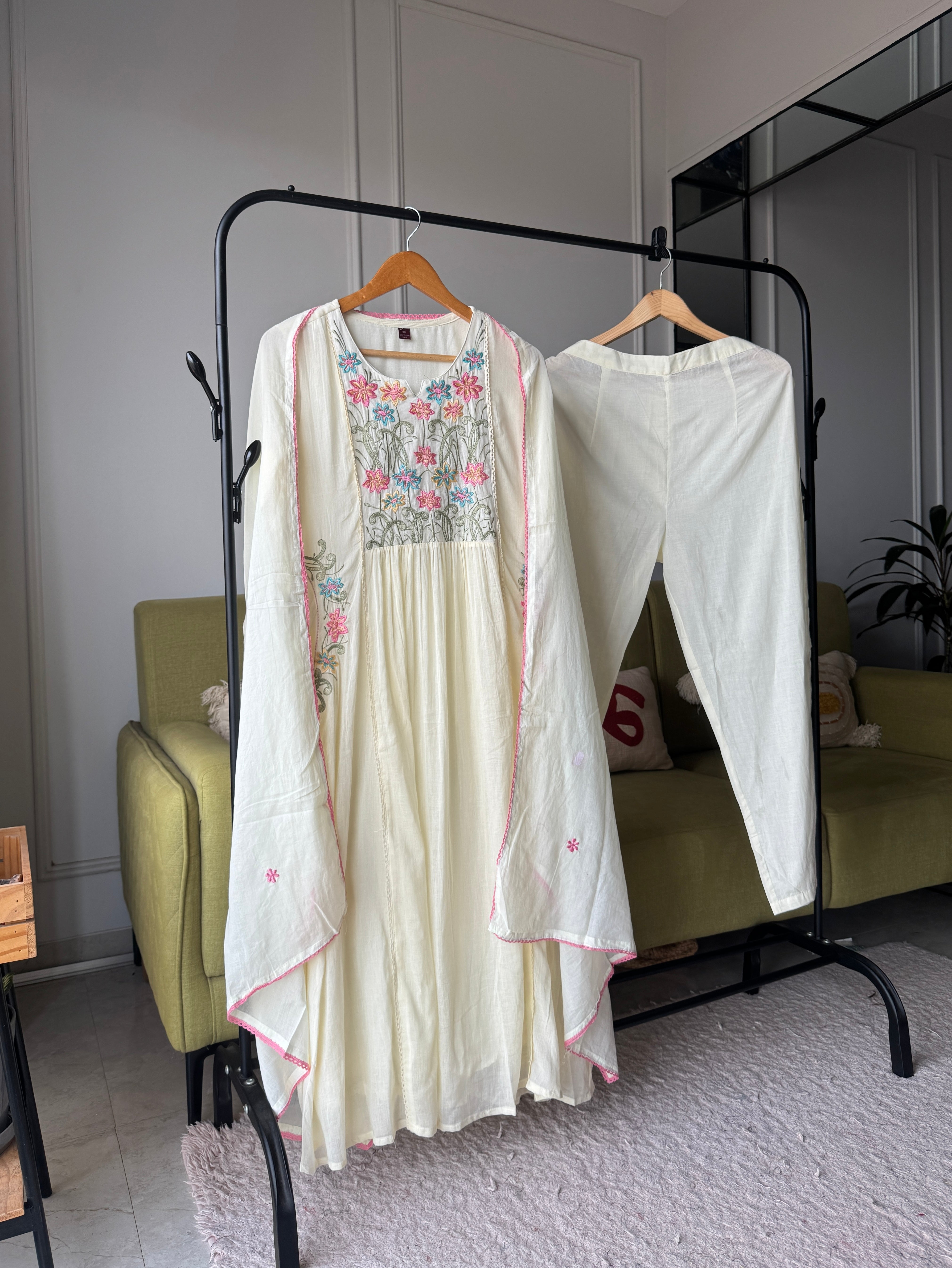 Jhansi Flower Embroided Dress