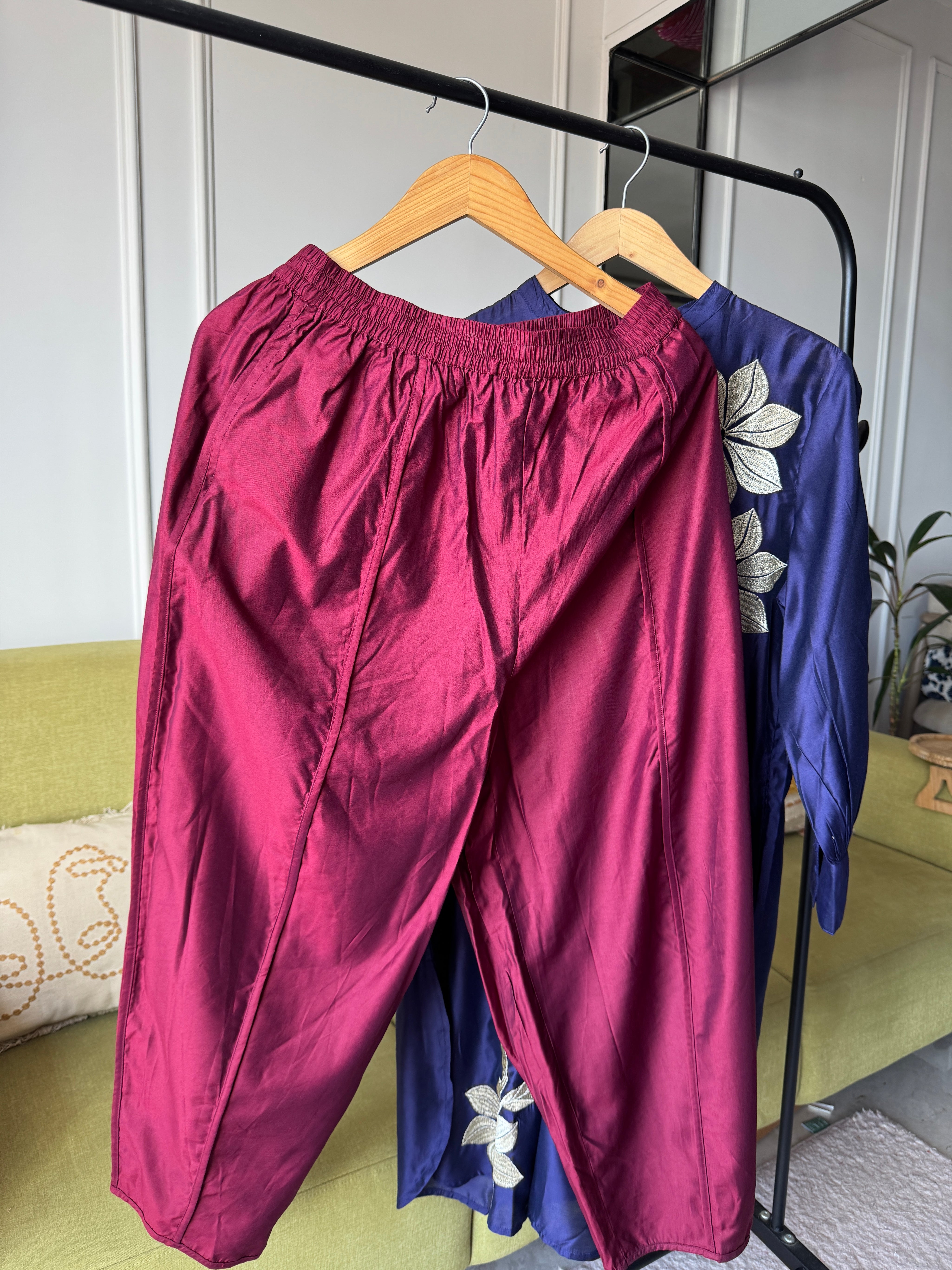 Divya Handwork Viscose Chanderi Coord Set