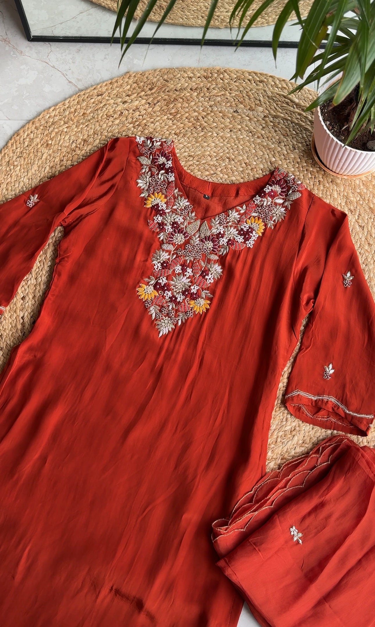 Veera glazed silk dress