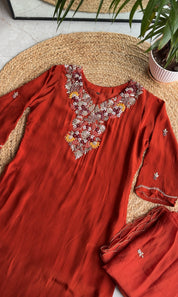 Veera glazed silk dress