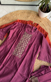 Damini hand work contrast dupatta dress