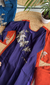 Sampada tissue applique dress (Make to Order)