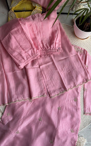 Shivangi short kurta with plazzo pants and dupatta (Make to Order)