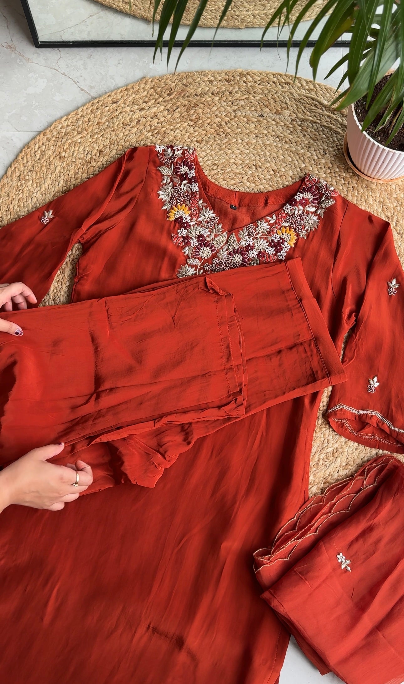 Veera glazed silk dress