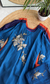 Sampada tissue applique dress (Make to Order)