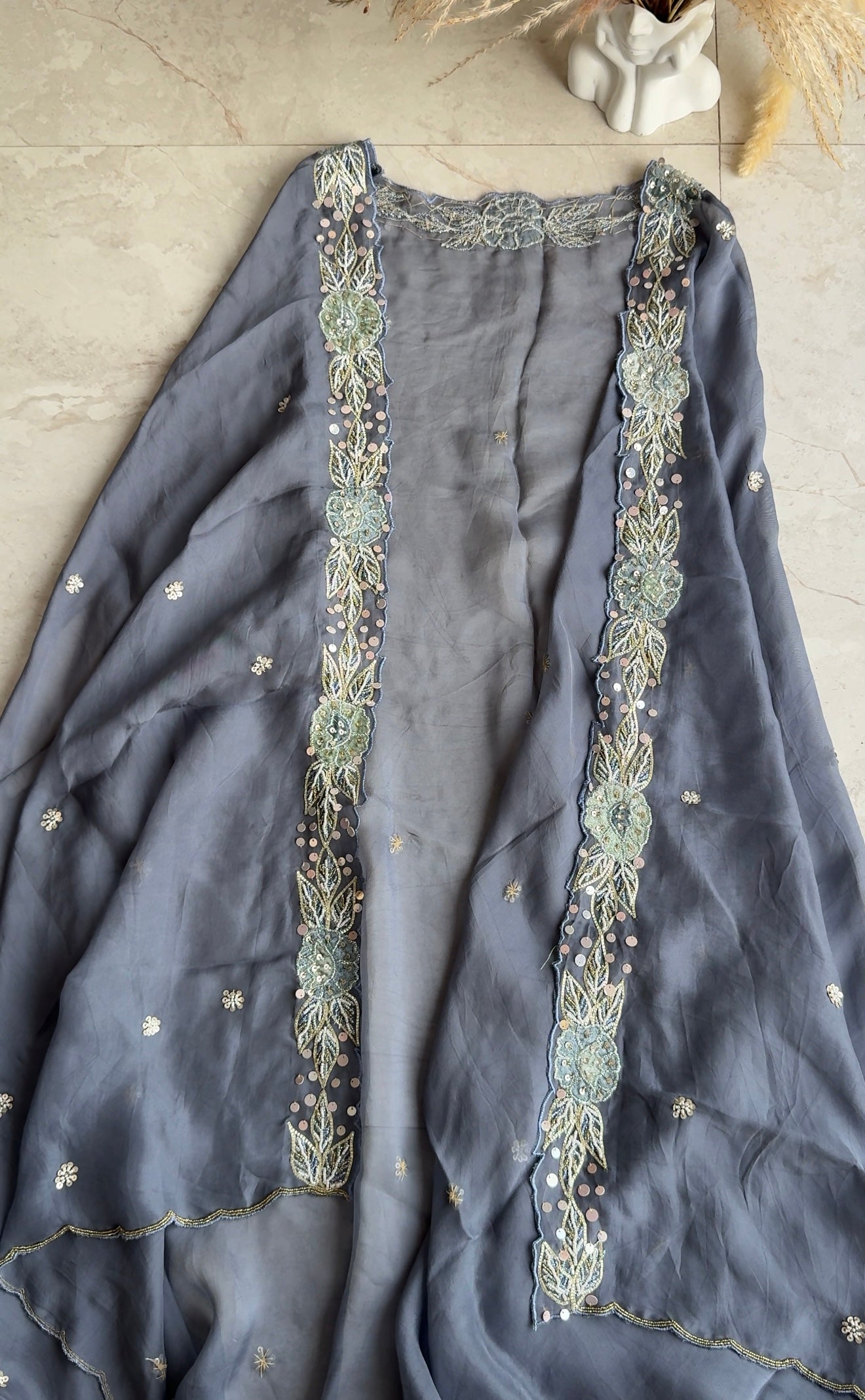 Jannat padded blouse with Lehenga and cape(Make to Order)