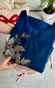 Sampada tissue applique dress (Make to Order)