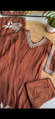 Pooja Mul Chanderi Embroidery (Make to Order)