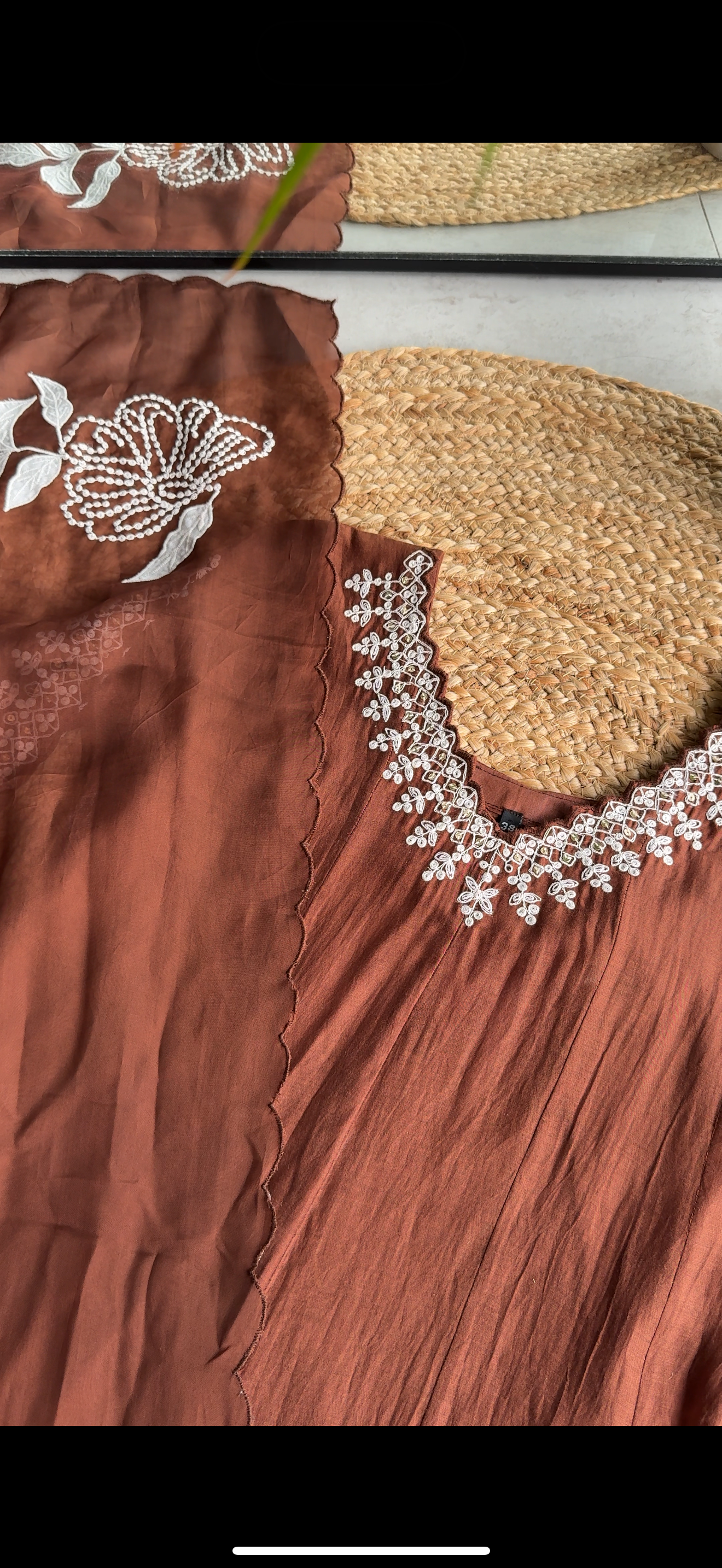 Pooja Mul Chanderi Embroidery (Make to Order)