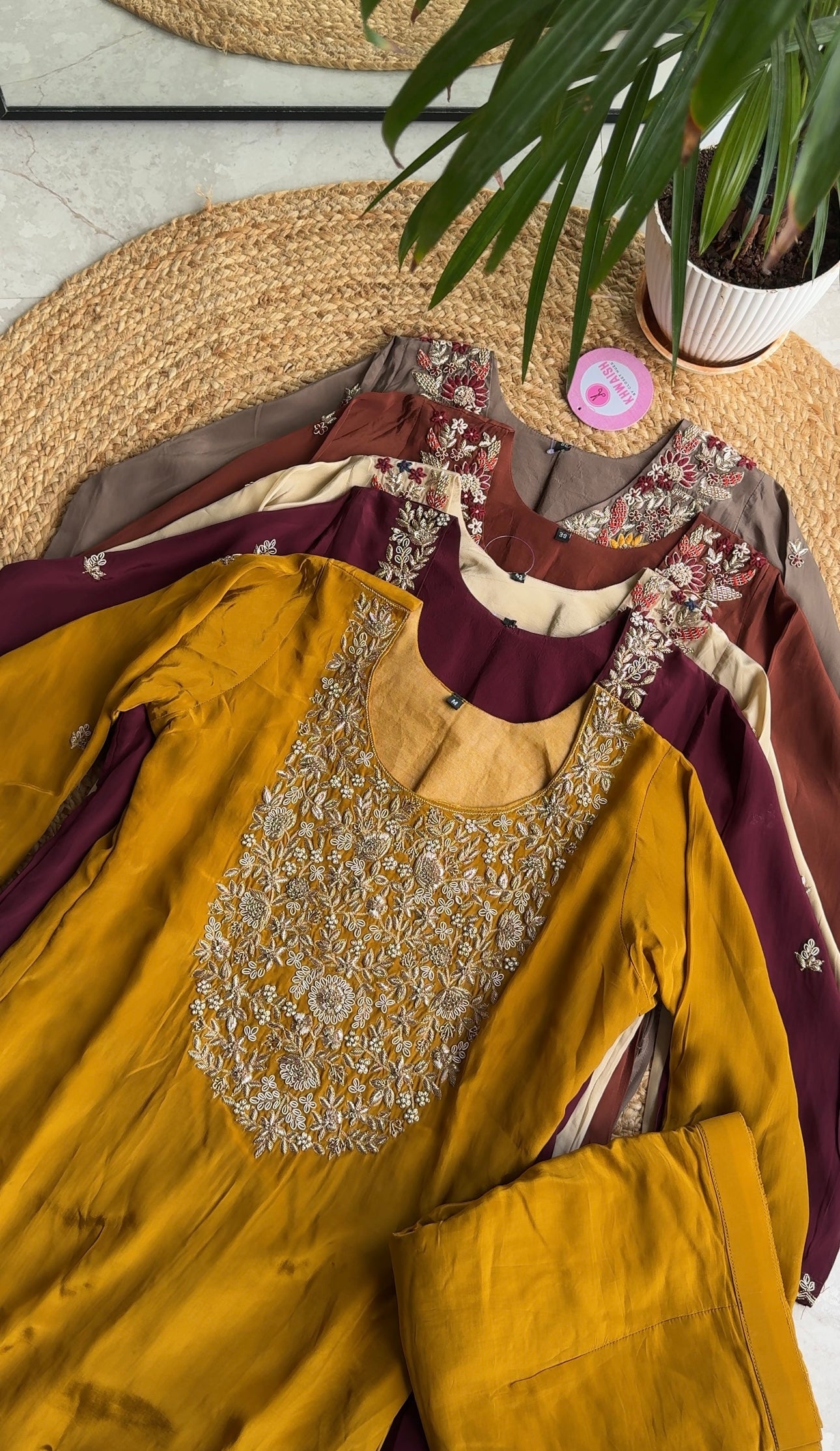 Veera glazed pure crepe silk dress