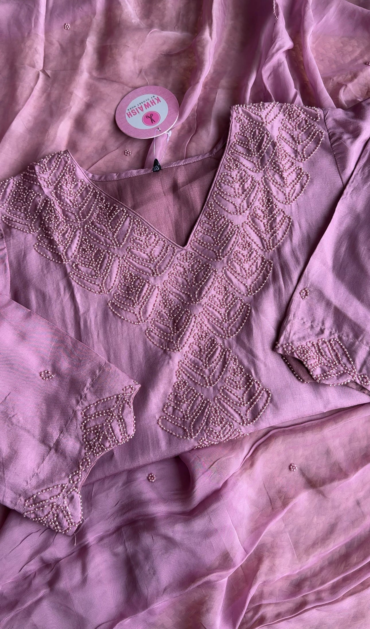 Mansi pearl work dress