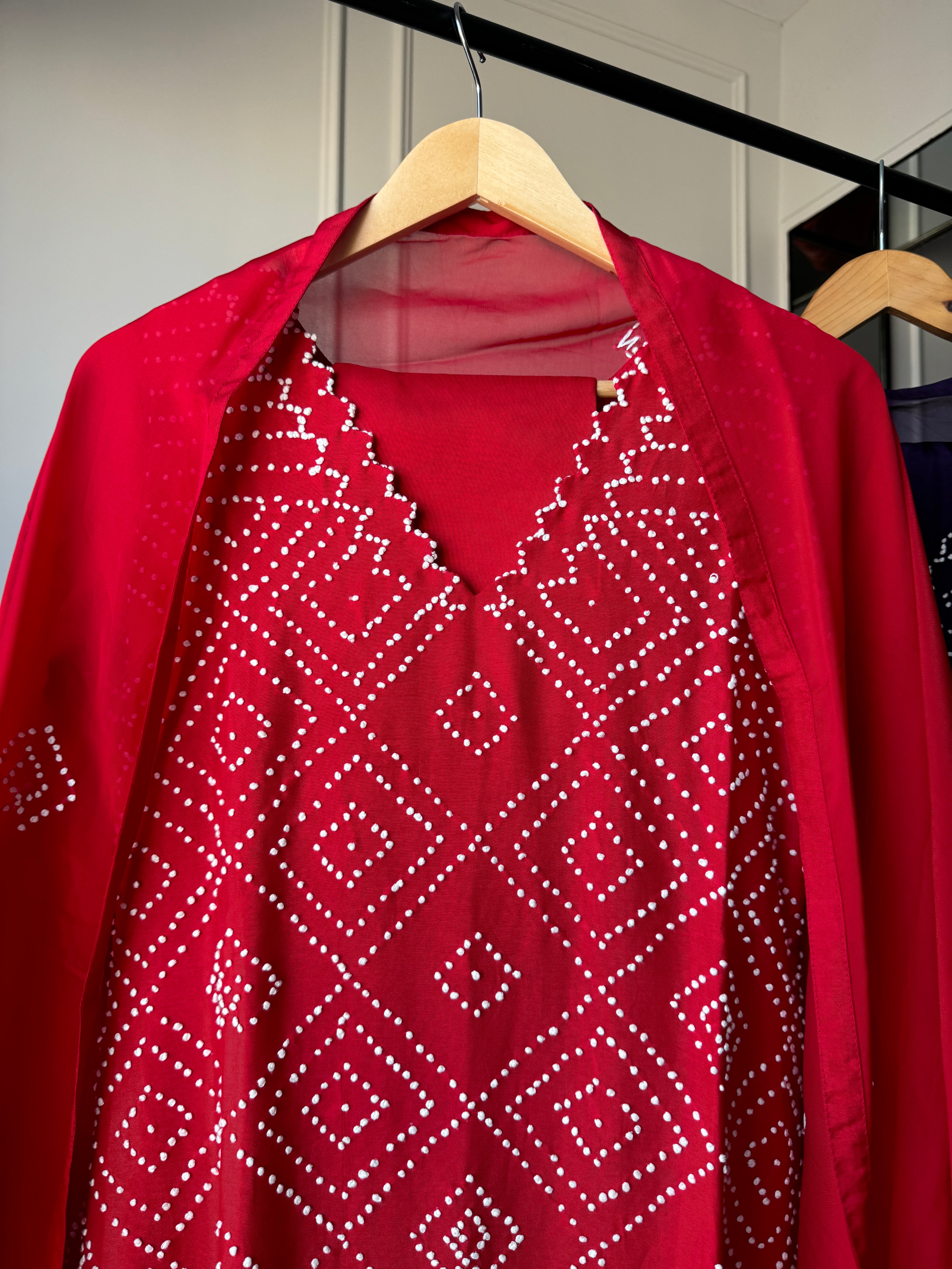 Meera V-Neck Knot work dress (542)