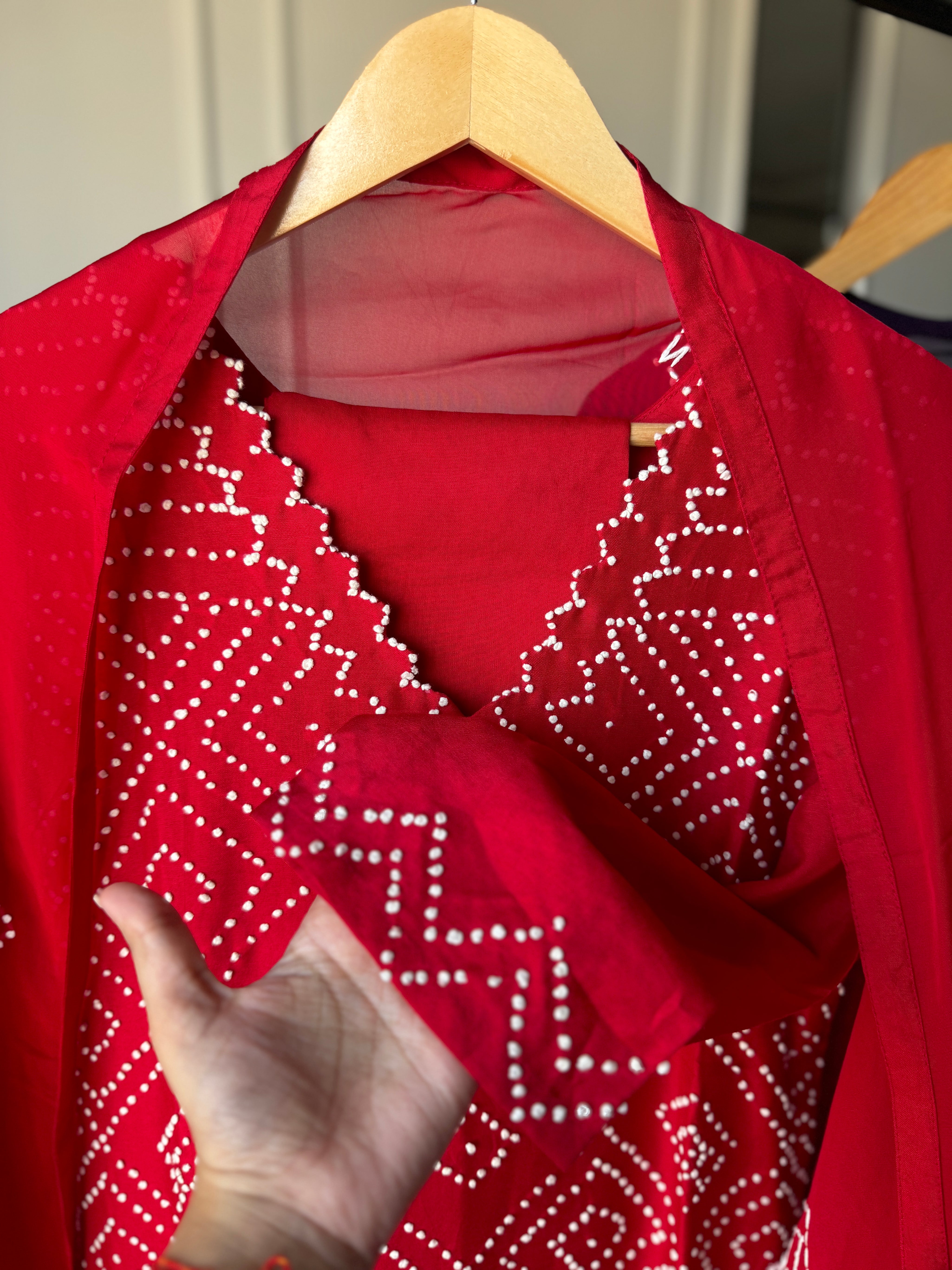 Meera V-Neck Knot work dress (542)