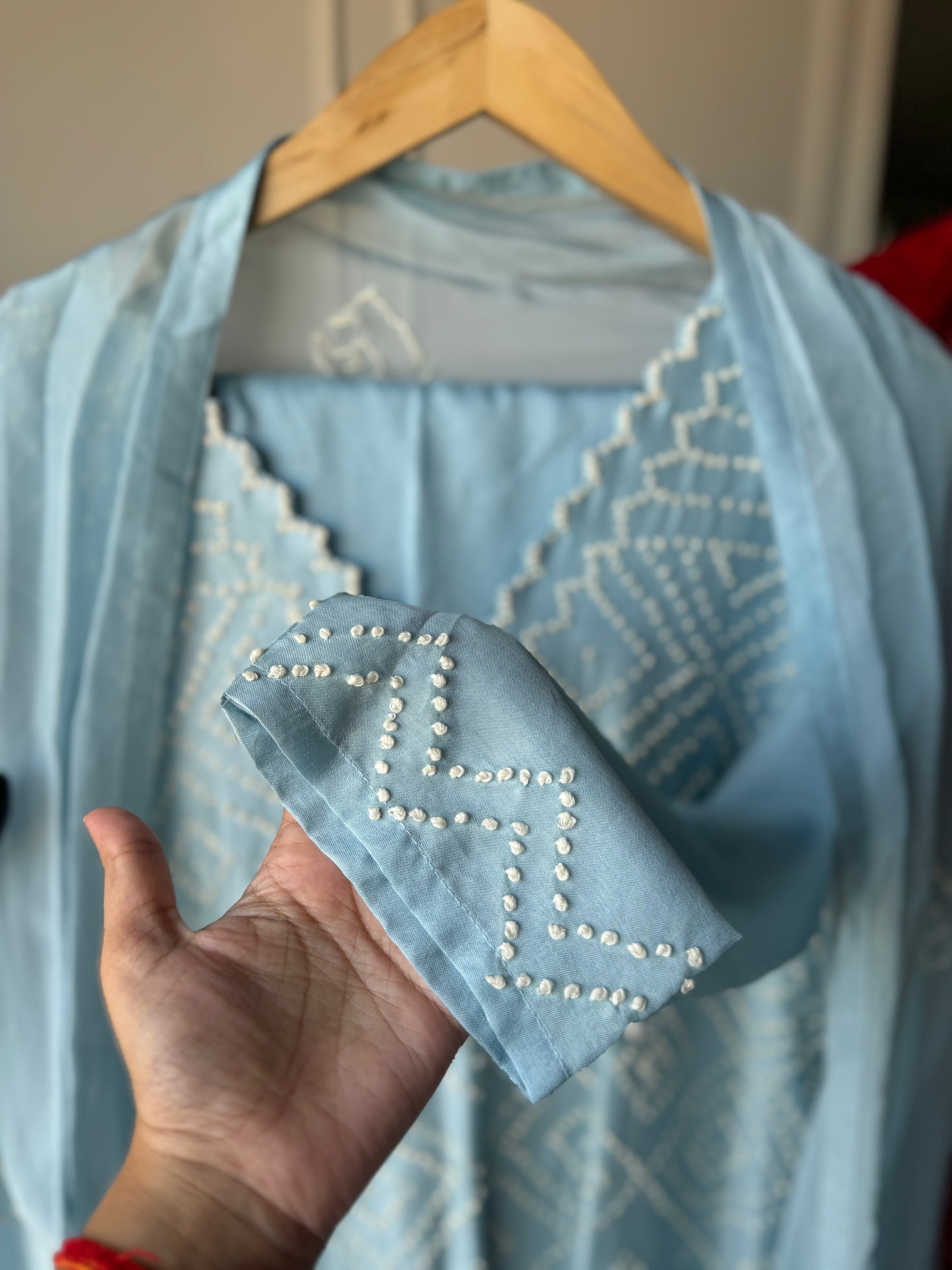 Meera V-Neck Knot work dress (542)