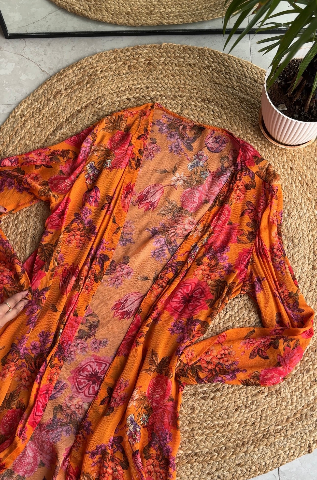 Sharvari floral Indo Western lehenga