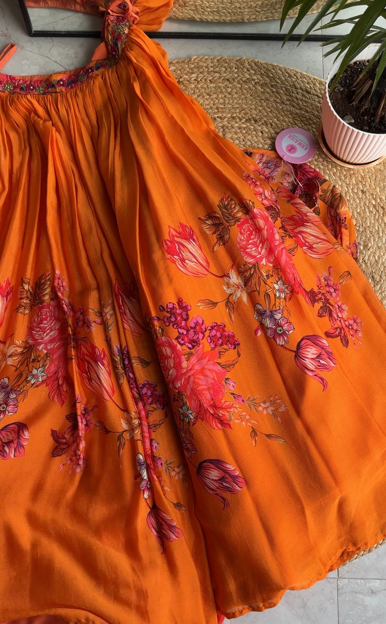 Sharvari floral Indo Western lehenga