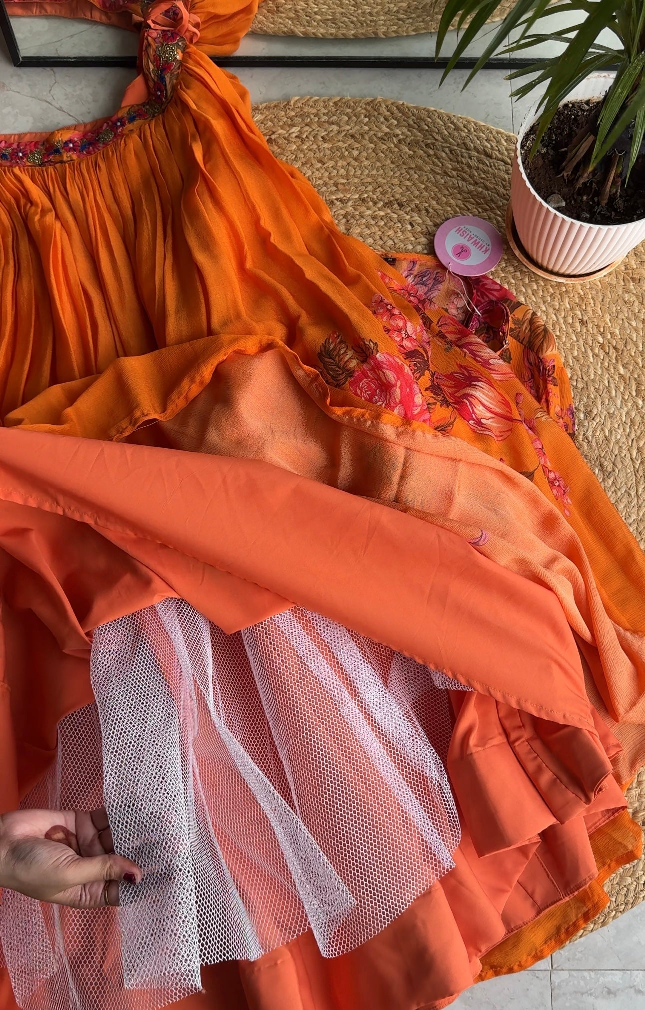 Sharvari floral Indo Western lehenga