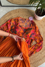 Sharvari floral Indo Western lehenga