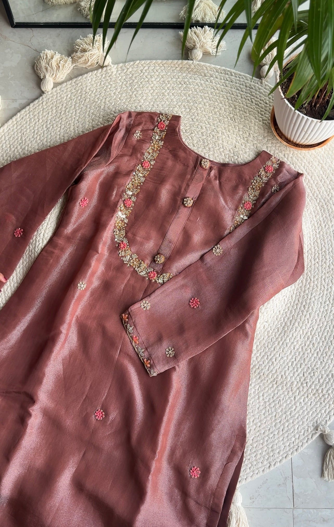 Sakshi tissue silk dress