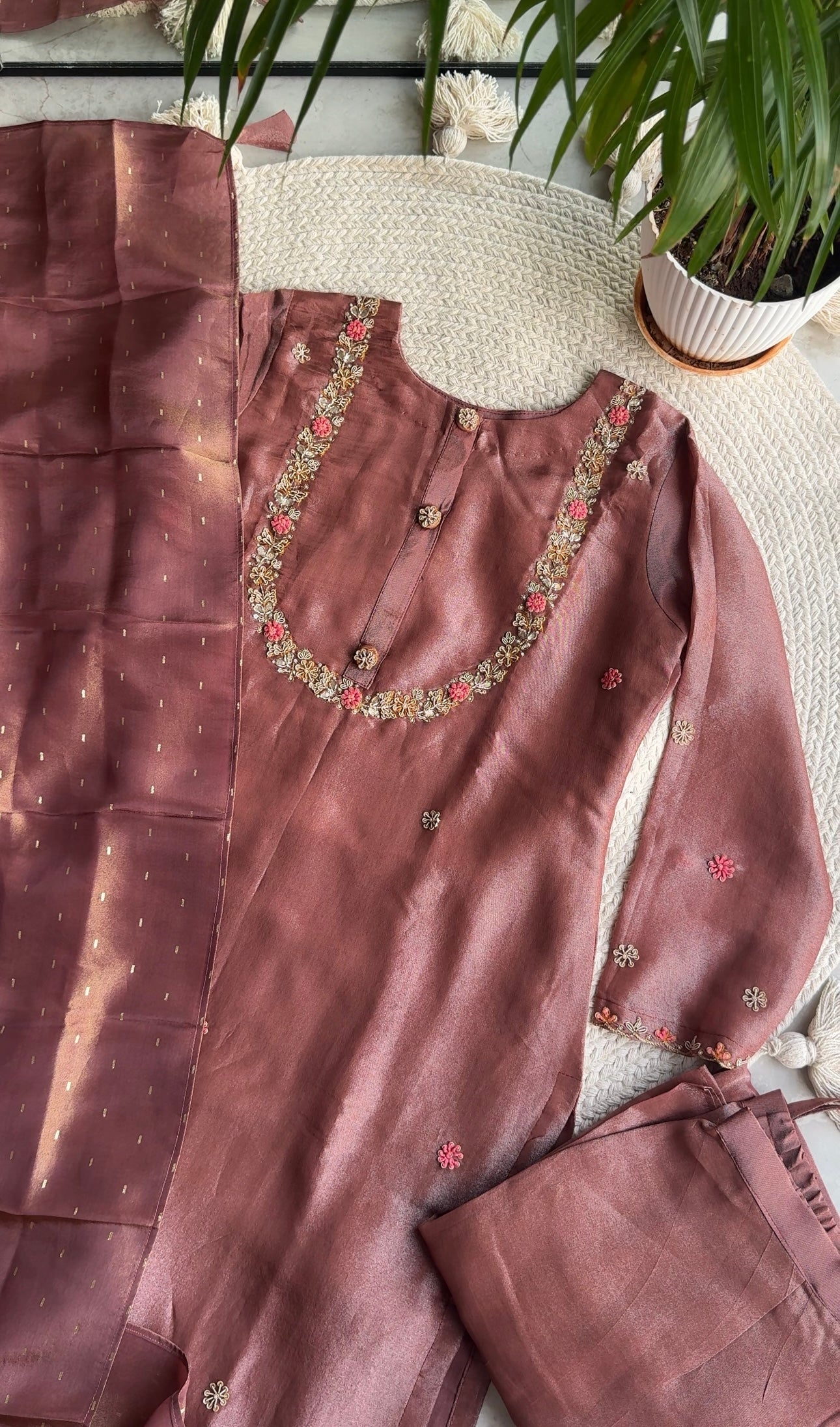 Sakshi tissue silk dress