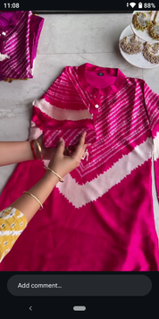 Suhana Bandhani Print Kurti And Pant Set