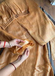 Siksha Kardana Aline Tissue Kurti With Plazzo( Make to order)