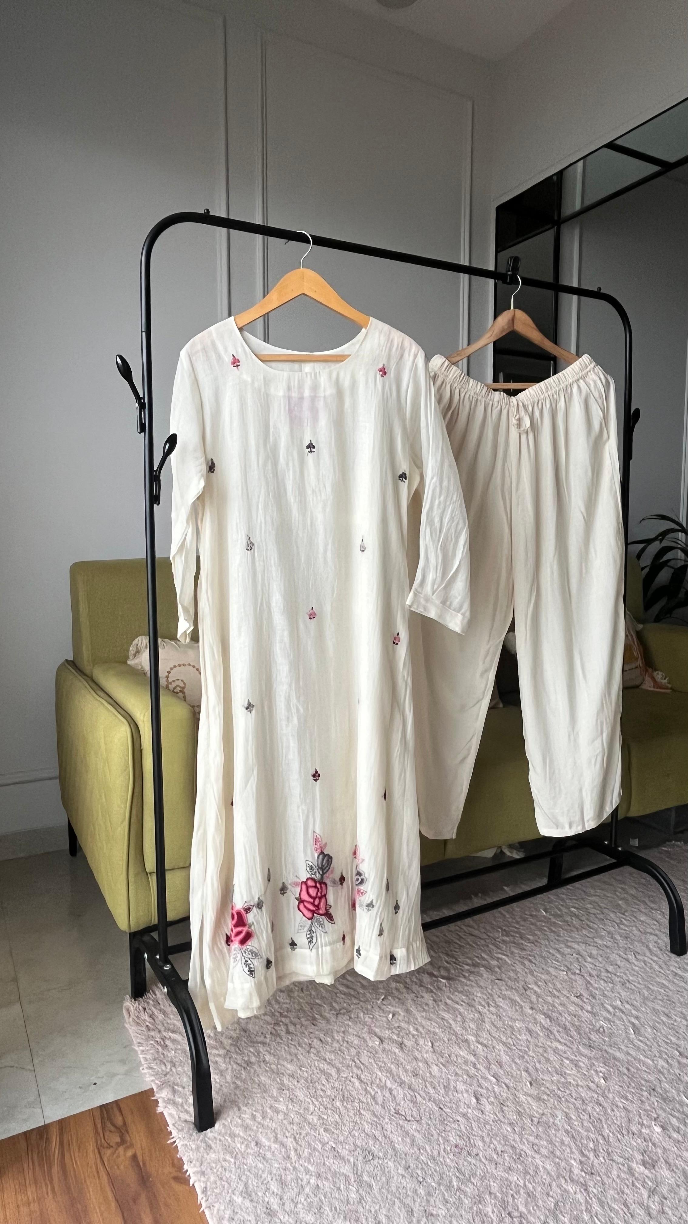 Princy Mul Chanderi Embroided Dress