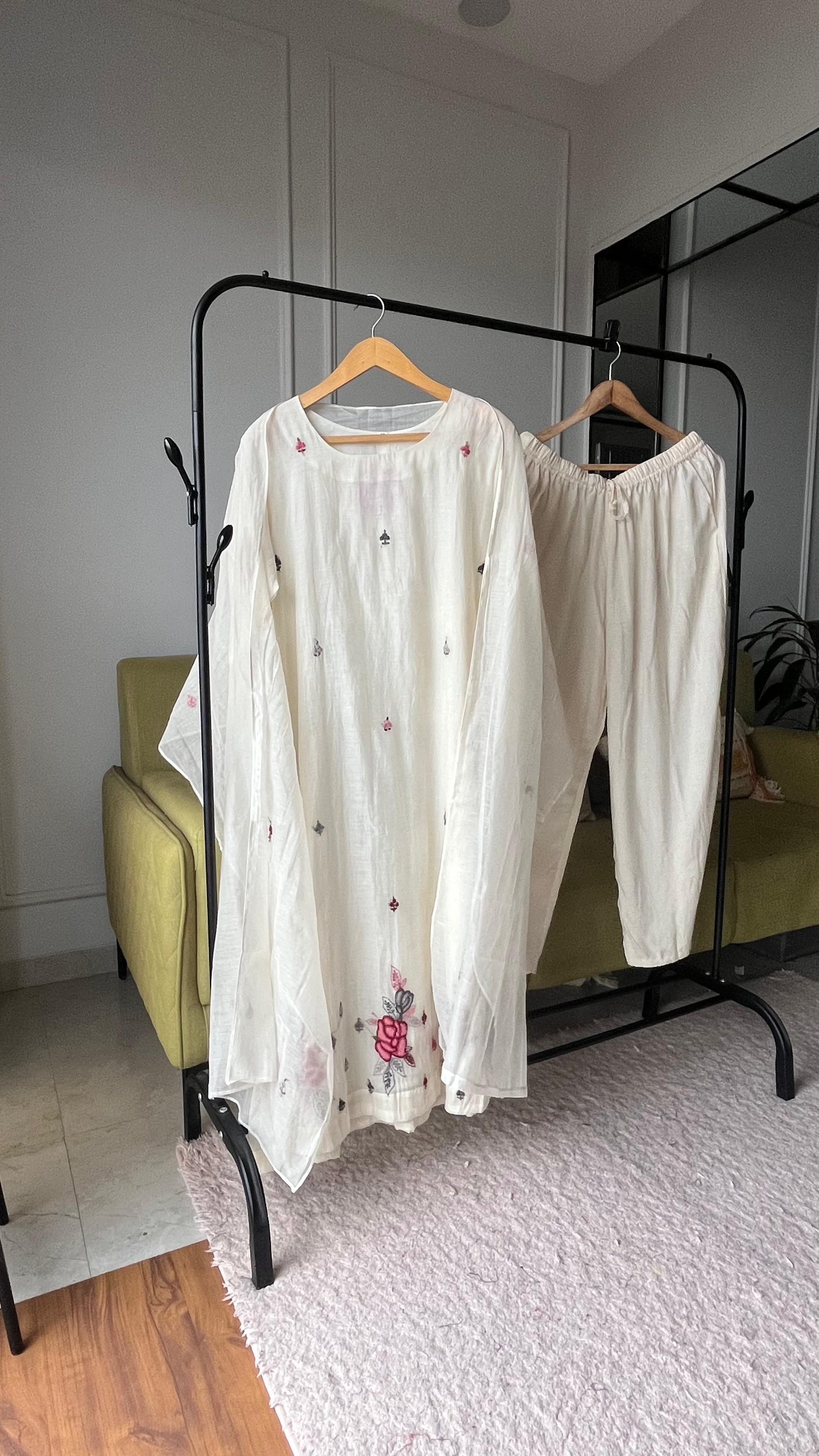 Princy Mul Chanderi Embroided Dress