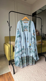 Gown Print Squence Set