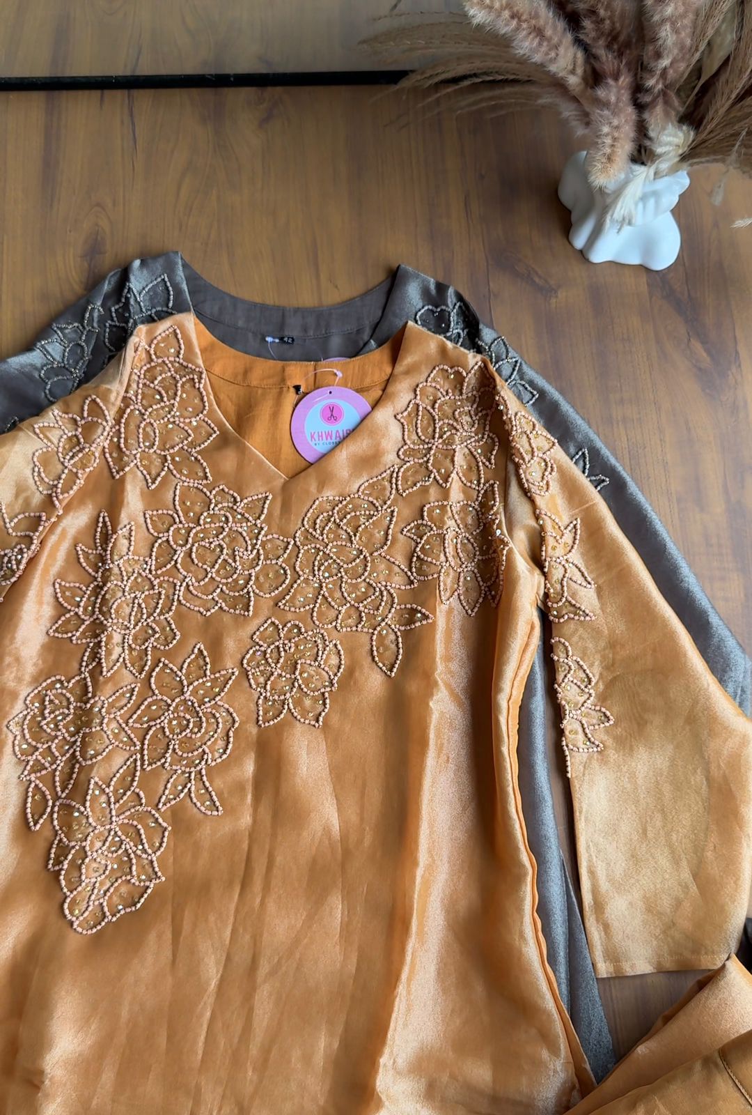 Siksha Kardana Aline Tissue Kurti With Plazzo( Make to order)