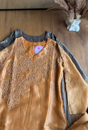 Siksha Kardana Aline Tissue Kurti With Plazzo( Make to order)