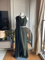 Janvi Indo-western pre-drape Sree gown