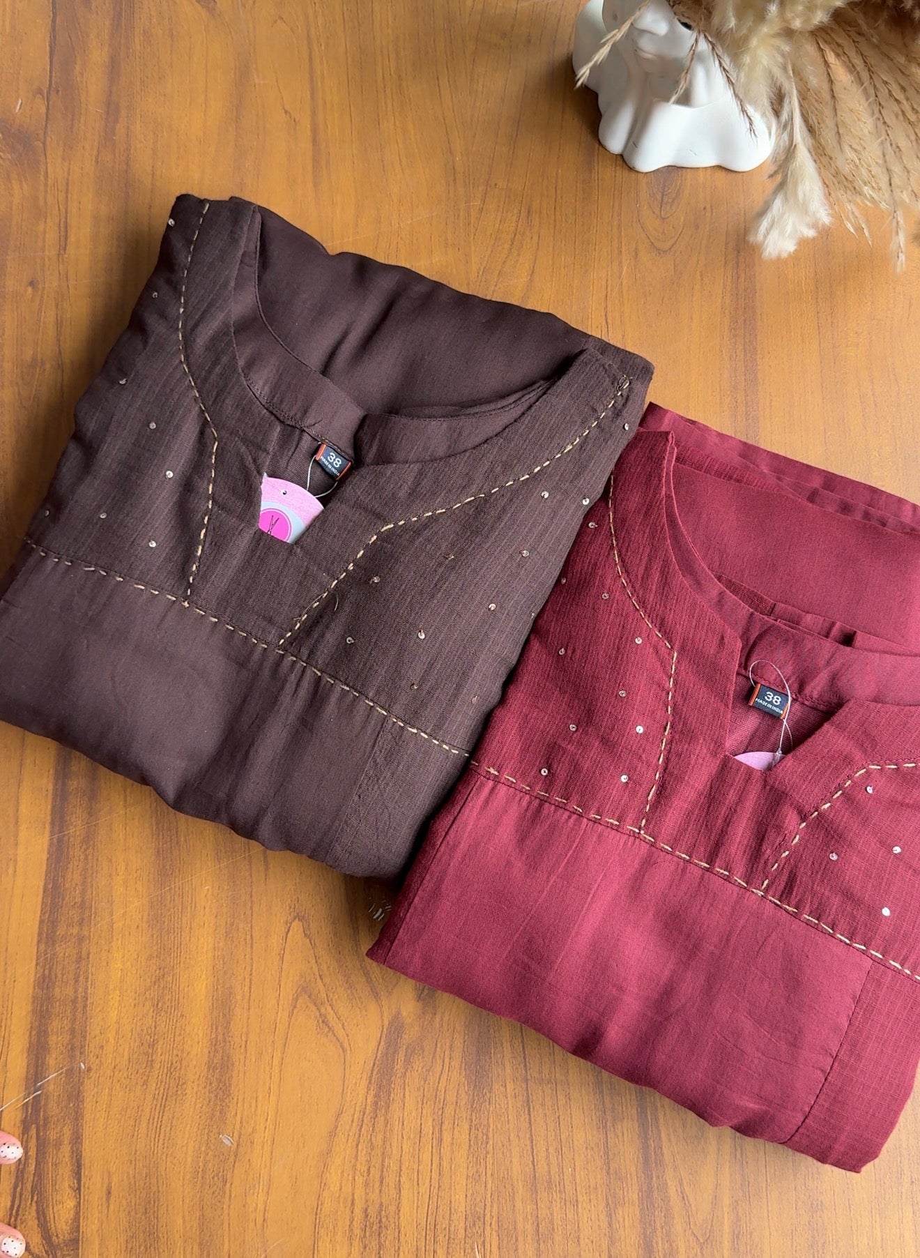 Mul cotton Dress- Brown
