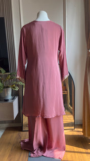 Rakshita crepe silk sequin work Coords (mauve)