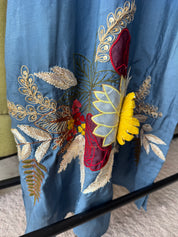Janvi Embroided Dress- Blue