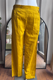 Sweena Handwork Mul Chanderi Dress- Yellow