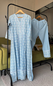 Payal Lakhnawi Anarkali Dress- Sky Blue