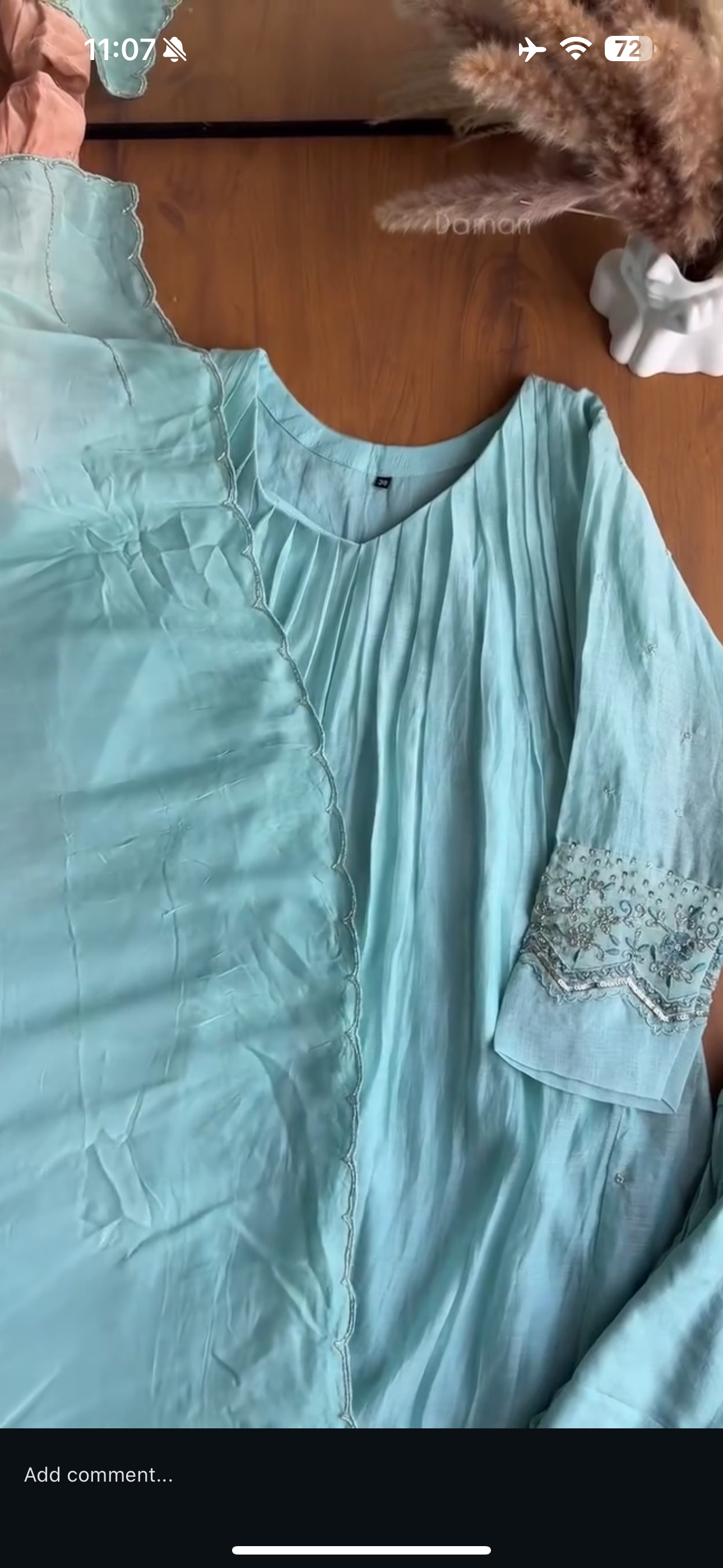 Priyanka Mul Chanderi Pleated Handwork Dress