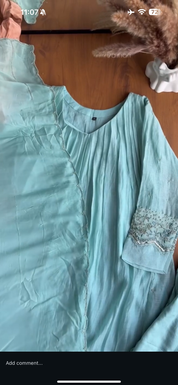 Priyanka Mul Chanderi Pleated Handwork Dress