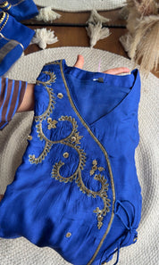 Shagun Angrakha Hand Work Dress- Blue